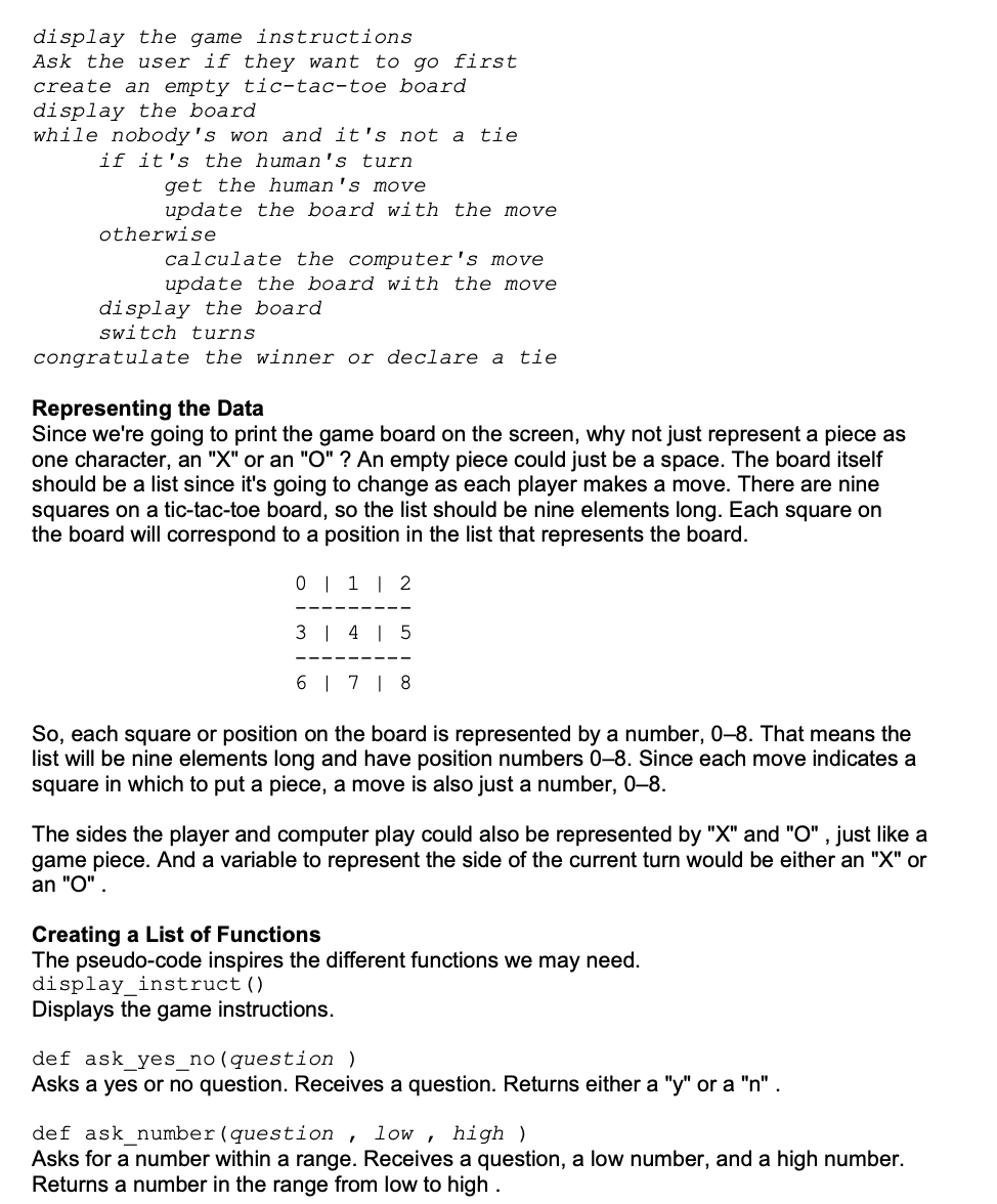 For those who were asking for a sequel to tic-tac-toe, I have it