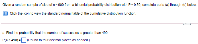 Solved Given a random sample of size of n=900 from a | Chegg.com