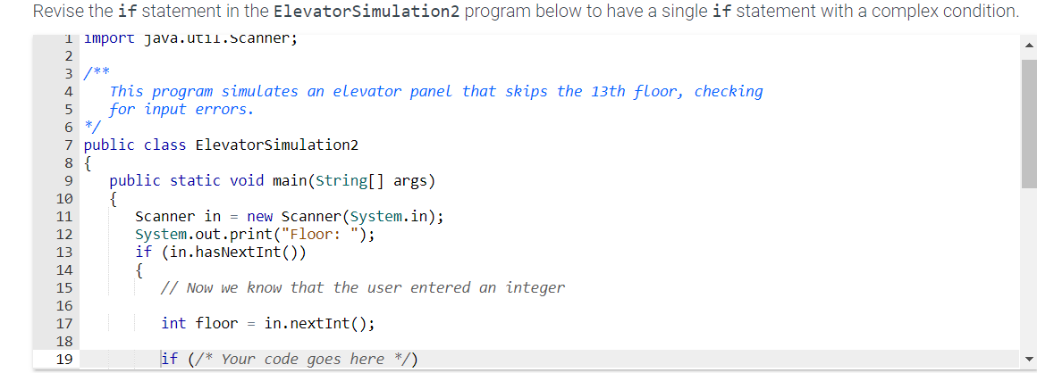 solved-revise-the-if-statement-in-the-elevatorsimulation-2-chegg