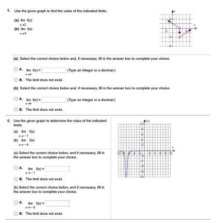 Solved 5. Use the given graph to find the value of the | Chegg.com