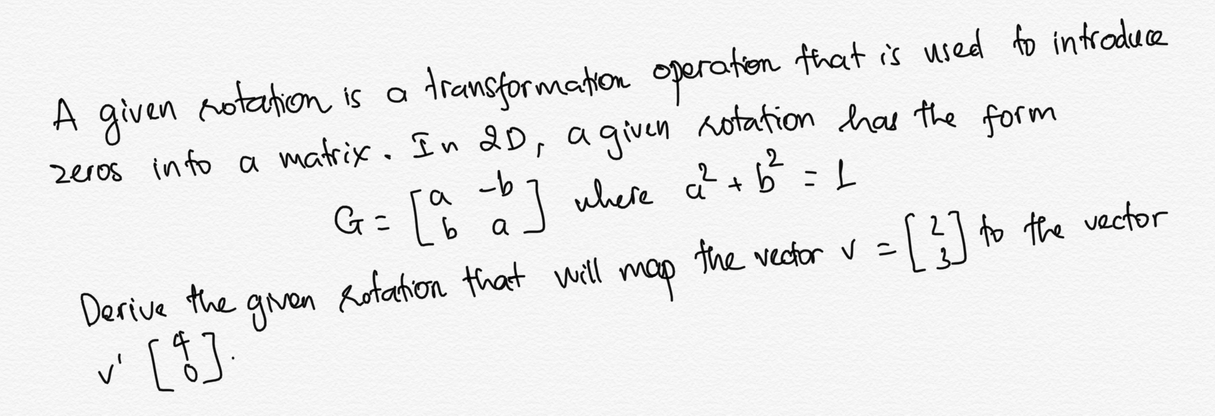 Solved A given rotation is a transformation operation that | Chegg.com