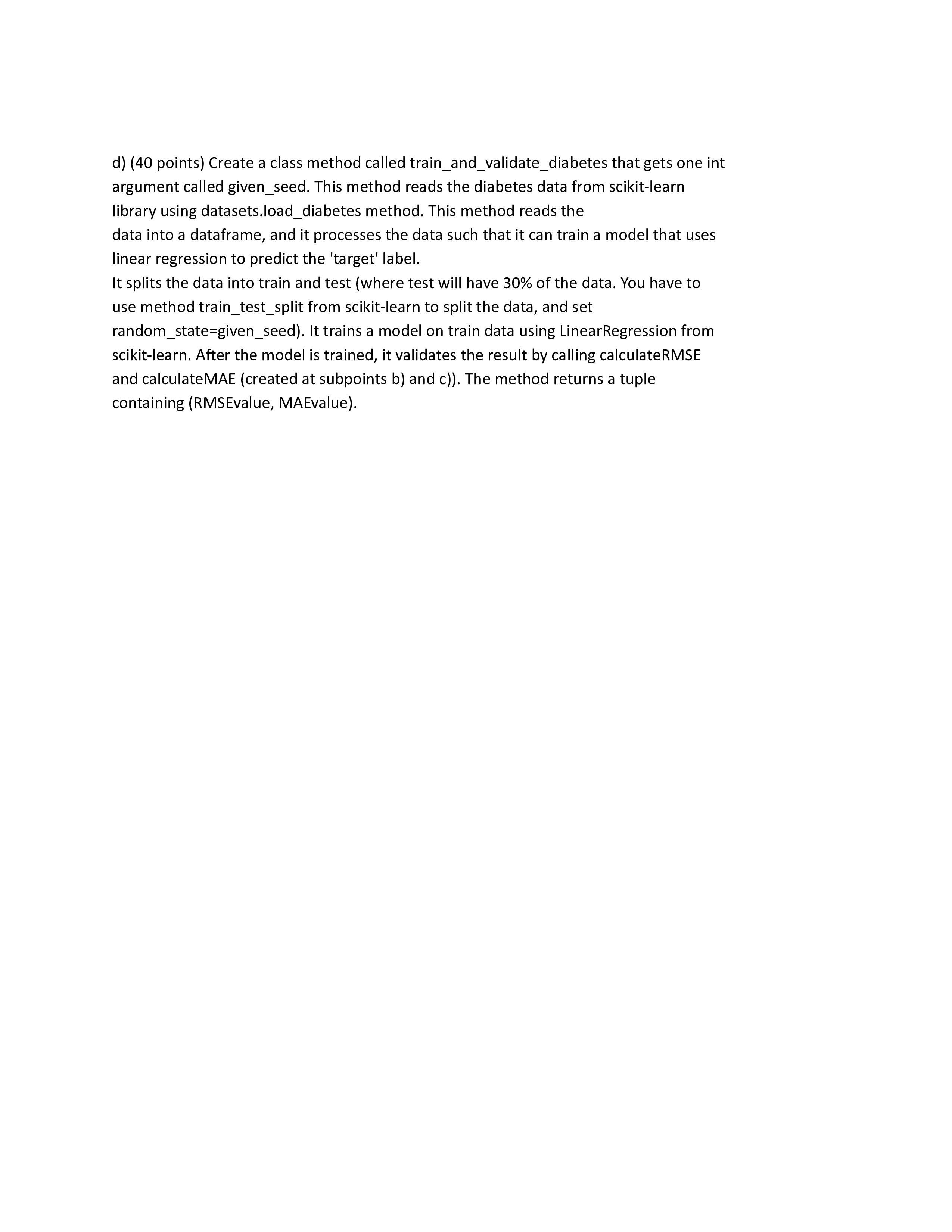 Solved d) (40 ﻿points) ﻿Create a class method called | Chegg.com