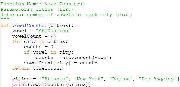 Solved Hello, my code is printing out as each of the cities | Chegg.com
