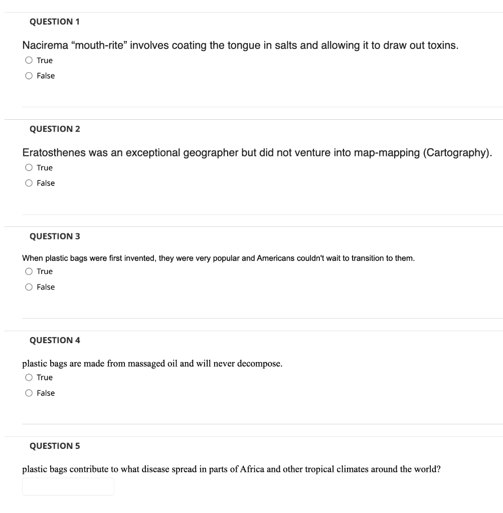 Solved Nacirema "mouthrite" involves coating the tongue in