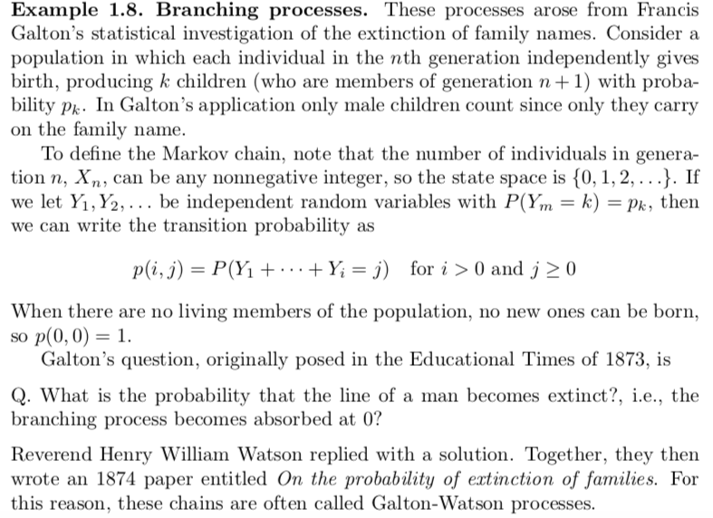 Solved 1.76. Consider a branching process as defined in | Chegg.com
