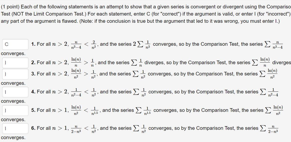 Solved 1 Point Each Of The Following Statements Is An 2847