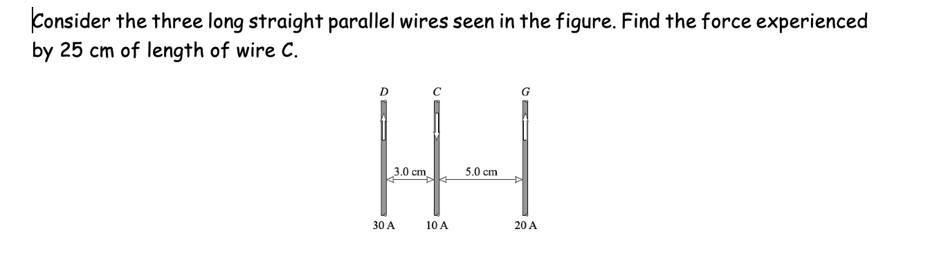 Solved Consider The Three Long Straight Parallel Wires Seen | Chegg.com