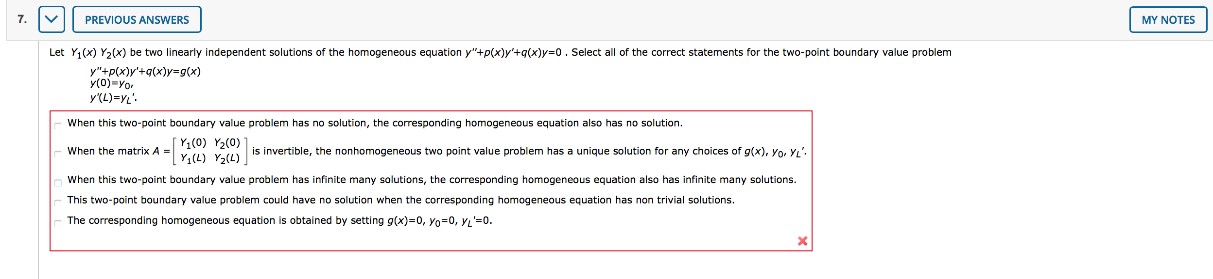 Solved Let Y1 X Y2 X Be Two Linearly Independent Soluti Chegg Com