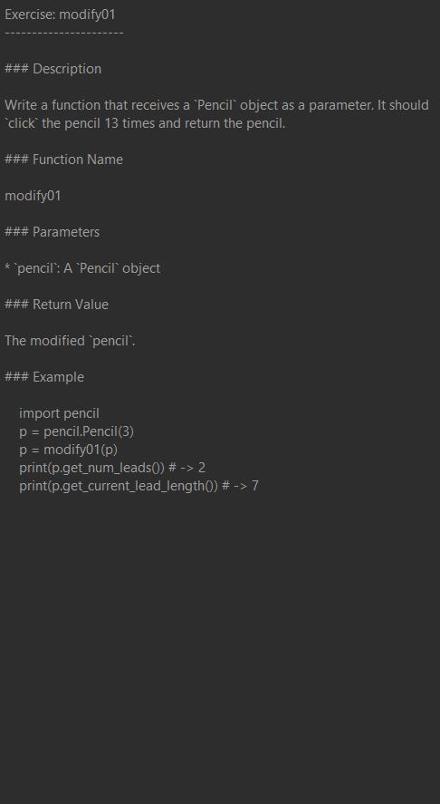 Exercise: query01 ### Description Write a function | Chegg.com