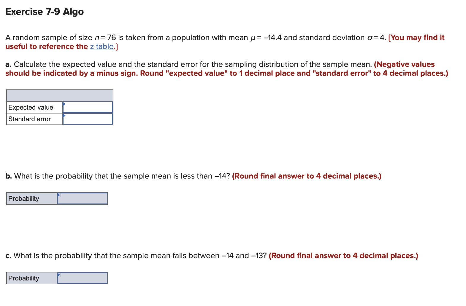 Solved A random sample of size n=76 is taken from a | Chegg.com