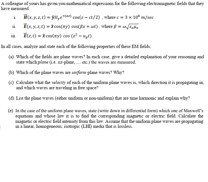 111 A Colleague Of Yours Has Given You Mathematical Chegg Com