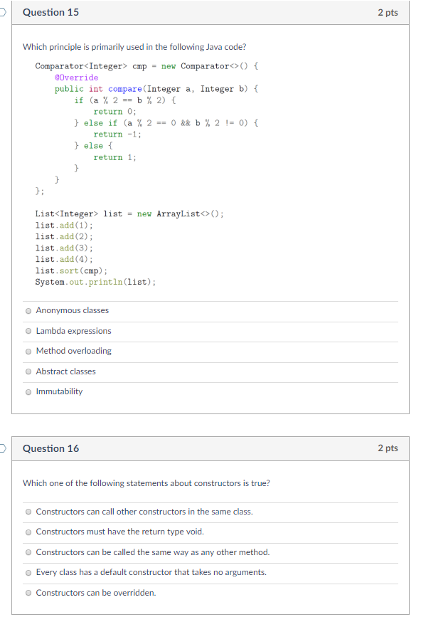 Solved Constructors can be overridden. | Chegg.com