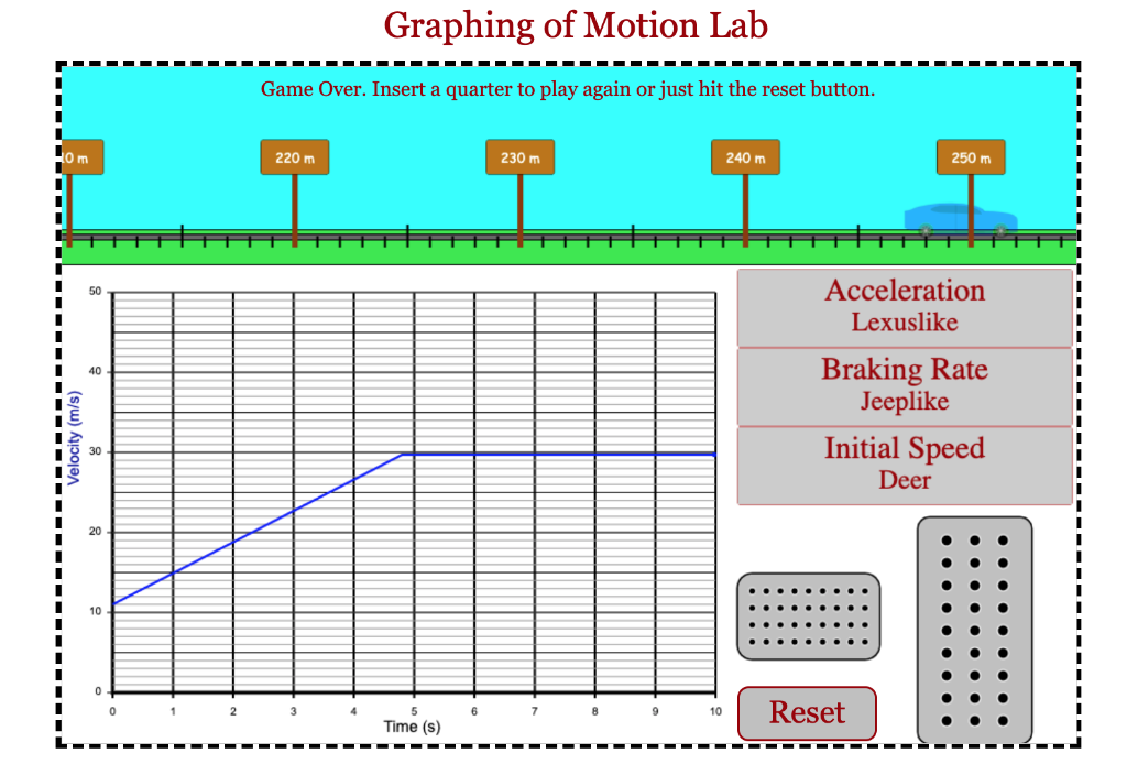 4) Now we are going to just change the acceleration