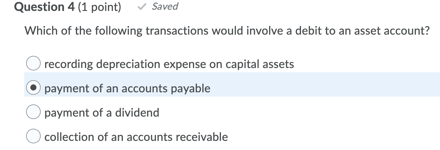 Solved Question 4 (1 point) Saved Which of the following | Chegg.com