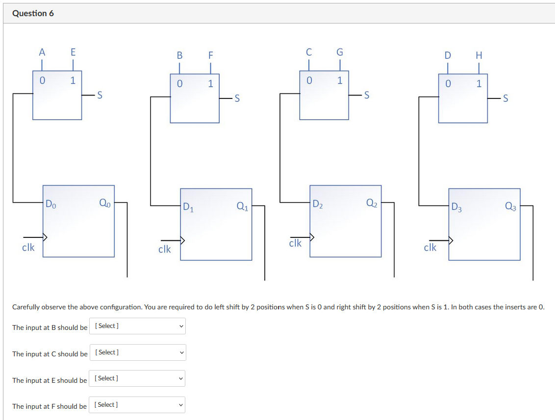 Solved Question 6 A E B F C G H 0 0 1 0 1 0 1 0 1 S S S S Do | Chegg.com