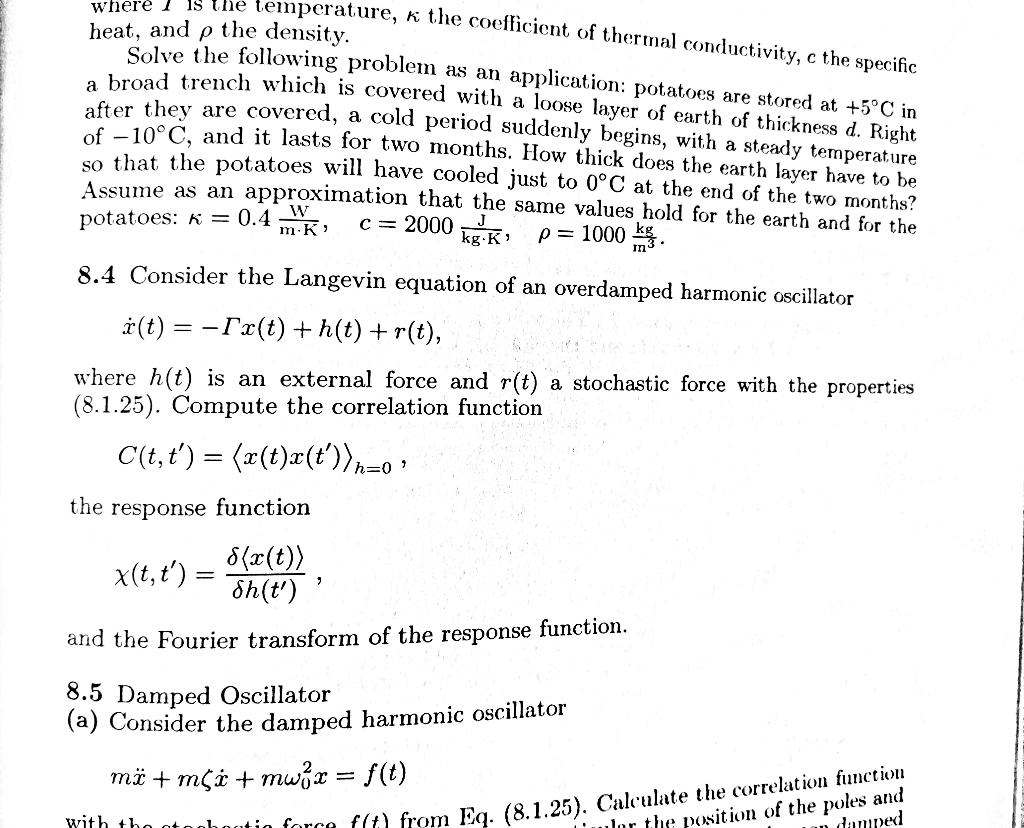 Where I 15 The Temperature K The Coefficient Of T Chegg Com