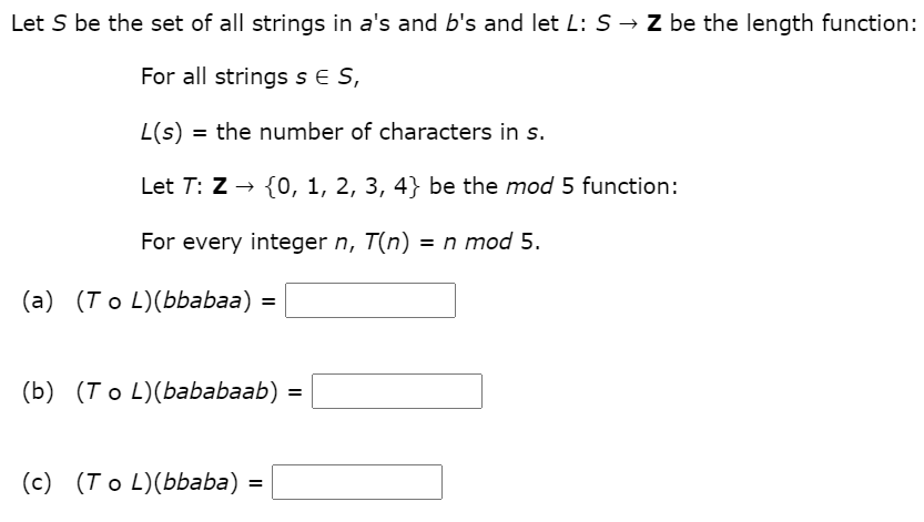 Solved Let S Be The Set Of All Strings In A's And B's And | Chegg.com