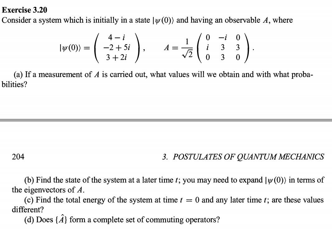 Solved Exercise 3 20 Consider A System Which Is Initially Chegg Com