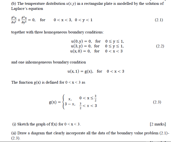 Solved (6) The temperature distribution u(x,y) in a | Chegg.com