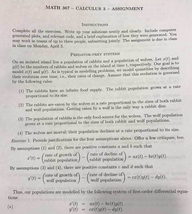 math 3 assignment