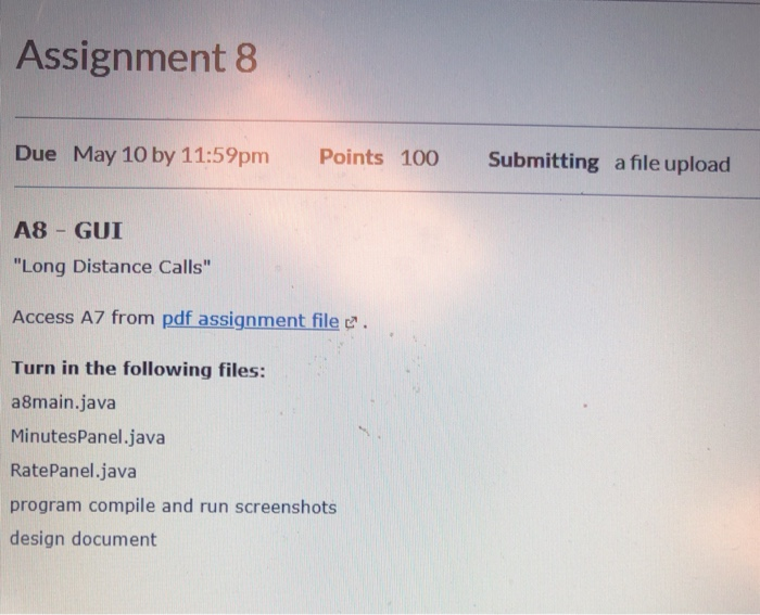 Solved Assignment 8 Due May 10 by 11:59pm Points 100 | Chegg.com