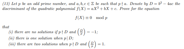 Solved Let P Be An Odd Prime Number And A B C ∈ Z Be Such