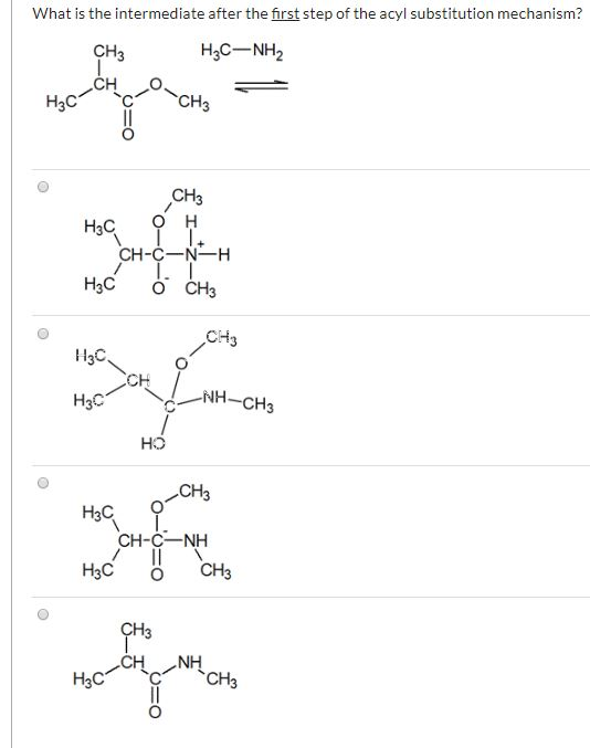 Solved What is the intermediate after the first step of the | Chegg.com