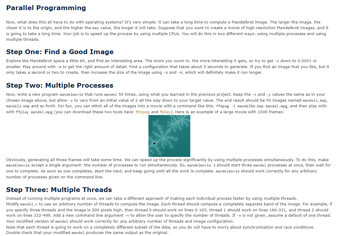 Parallel Programming multiple threads. Step One: Find | Chegg.com