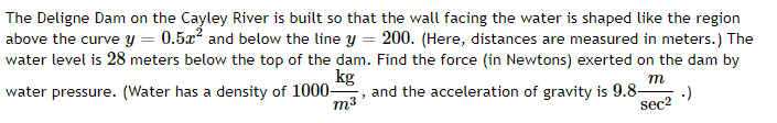 Solved The Deligne Dam on the Cayley River is built so that | Chegg.com