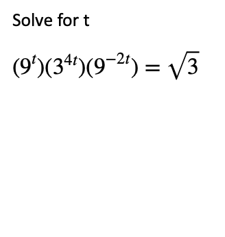 Solved Solve fort (9)(3)(9-2) = V3 ' | Chegg.com