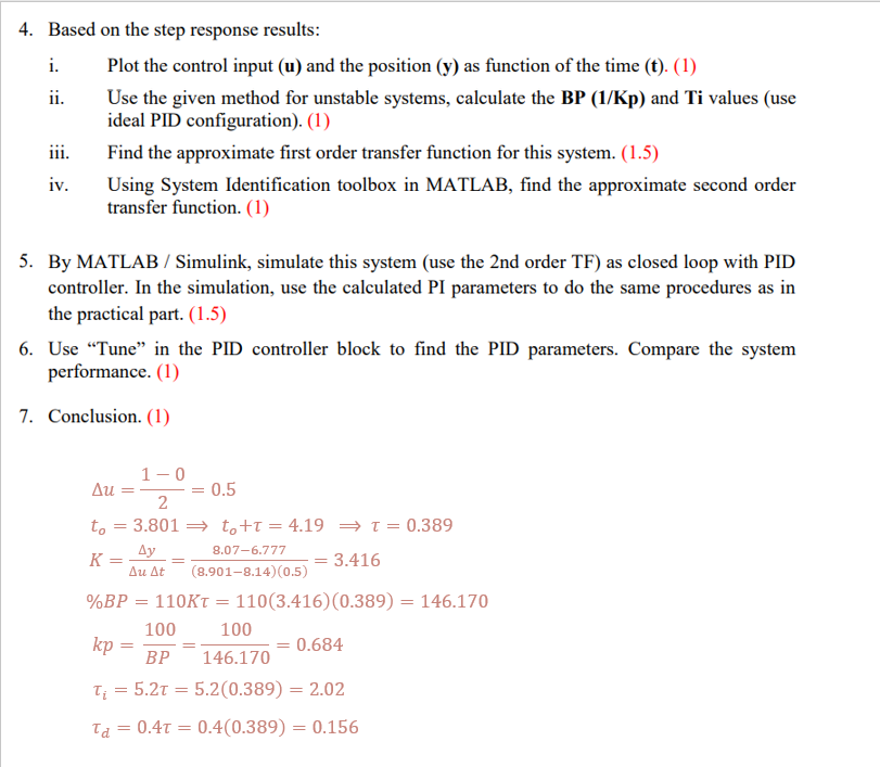 Find the first and second order transfer function and | Chegg.com