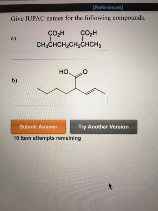 Solved Give Iupac Names For The Following Compounds 4849