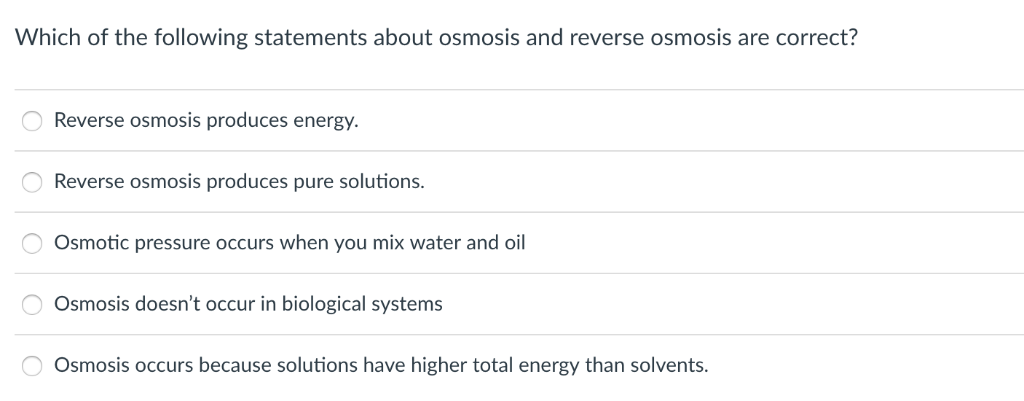 Which Of The Following Statements About Osmosis Is Correct