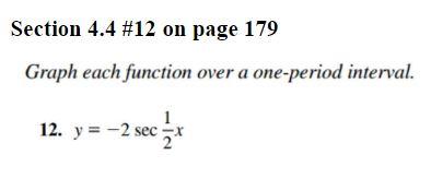 Solved Section 4.4 #12 on page 179 Graph each function over | Chegg.com