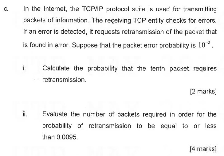 Solved c. In the Internet, the TCP/IP protocol suite is used | Chegg.com