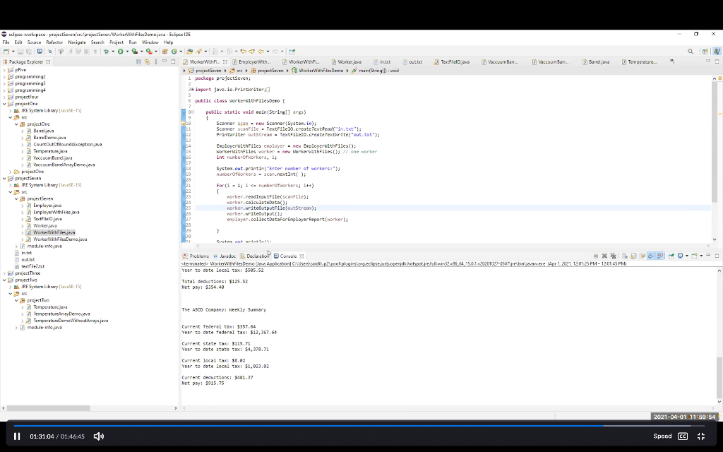 In Java Please: I will provide the zip file and the | Chegg.com