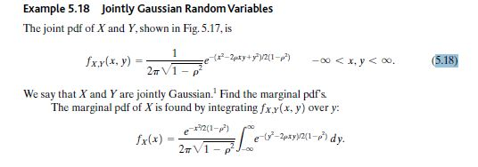 Solved Example 5 18 Jointly Gaussian Random Variables The