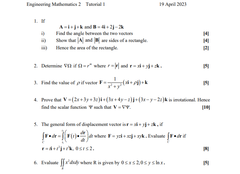 Solved 1. If A=i+j+k and B=4i+2j−2k i) Find the angle | Chegg.com