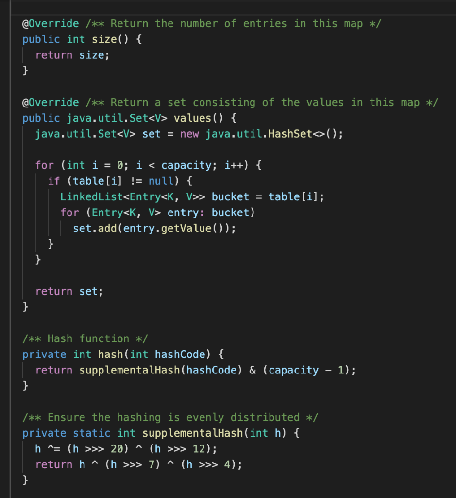 Solved In the text you will find a custom Map interface to | Chegg.com