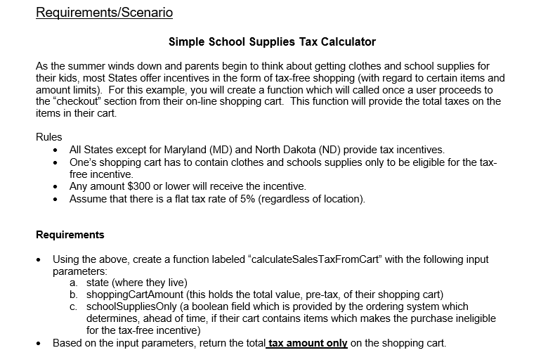 Simple School Supplies Tax Calculator As the summer