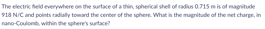Solved The electric field everywhere on the surface of a | Chegg.com
