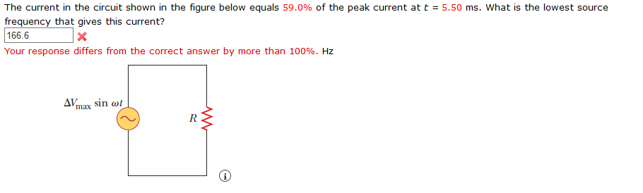 Solved The current in the circuit shown in the figure below | Chegg.com