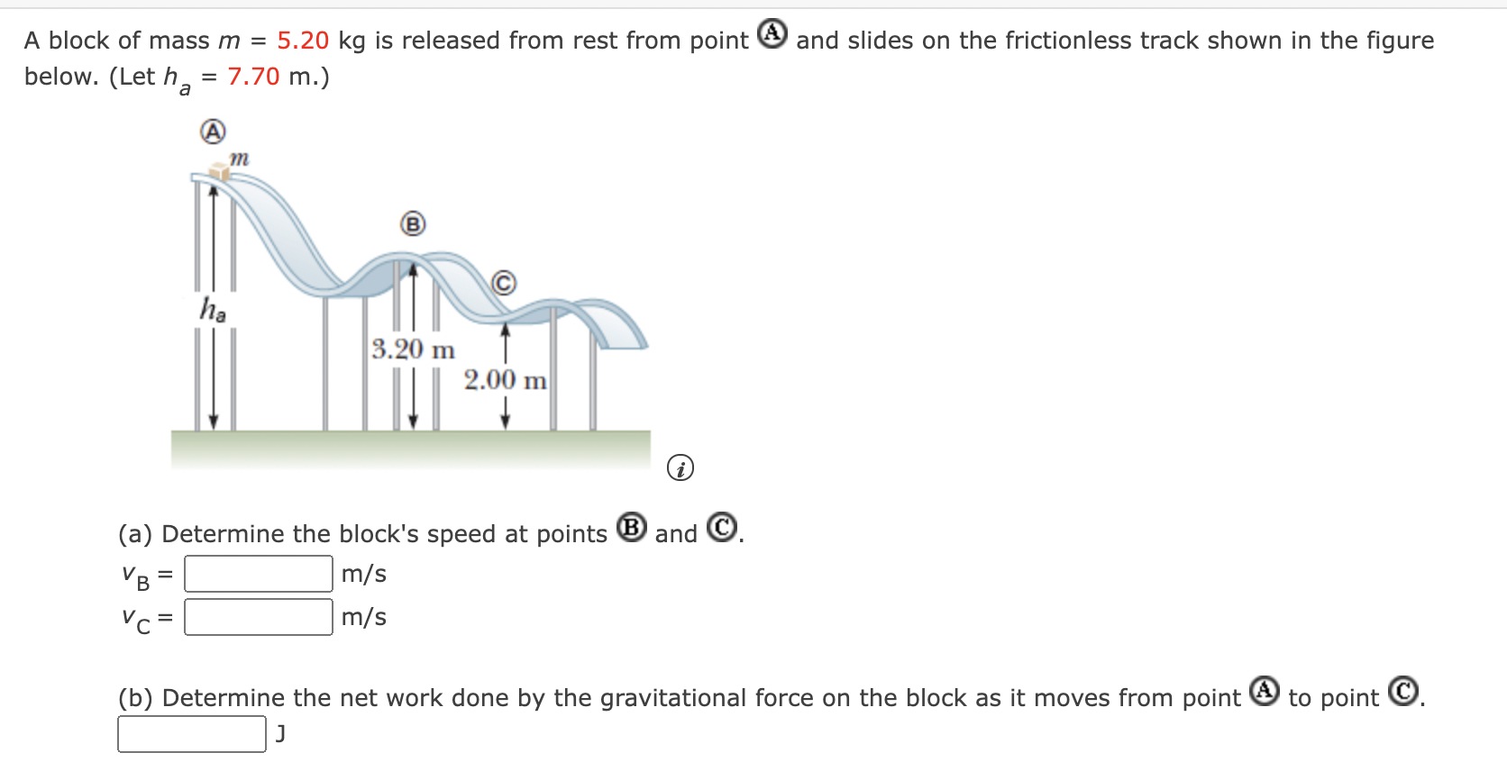 Solved A Block Of Mass M = 5.20 Kg Is Released From Rest | Chegg.com