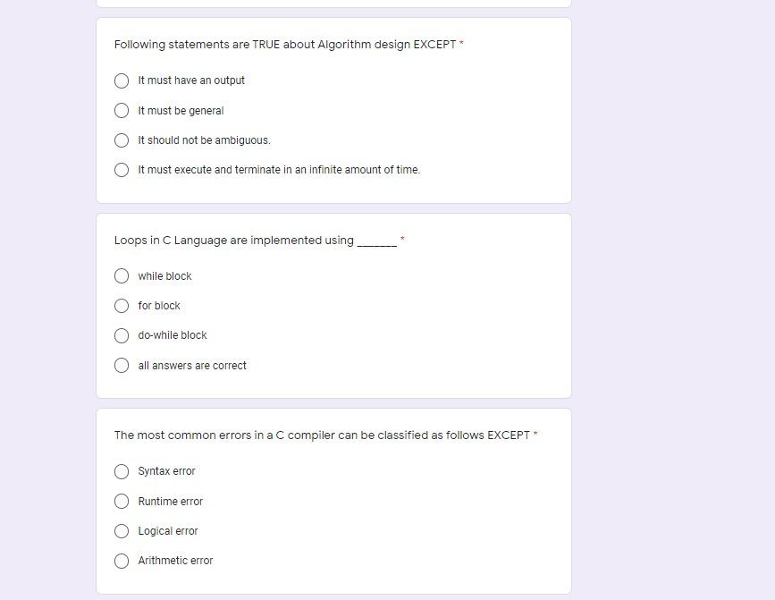Solved Choose the CORRECT C while loop syntax * | Chegg.com