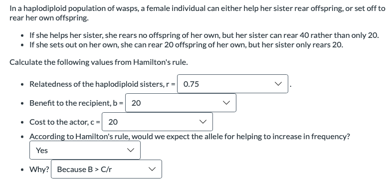 Solved In a haplodiploid population of wasps, a female | Chegg.com