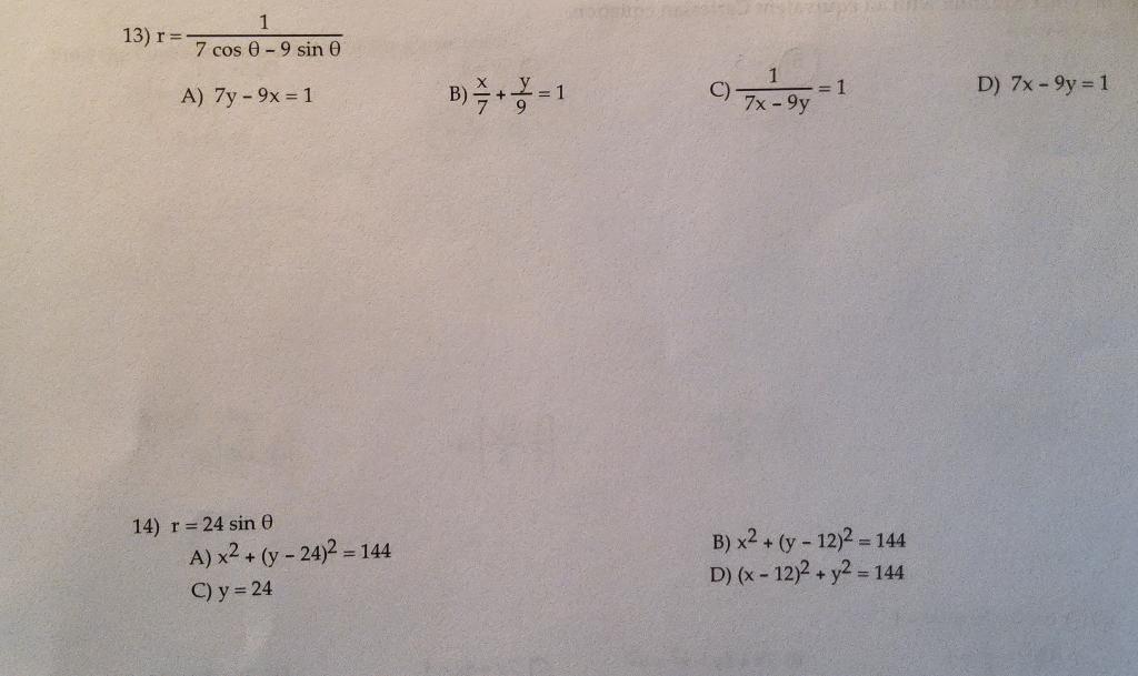 x = frac 1 7 y 9