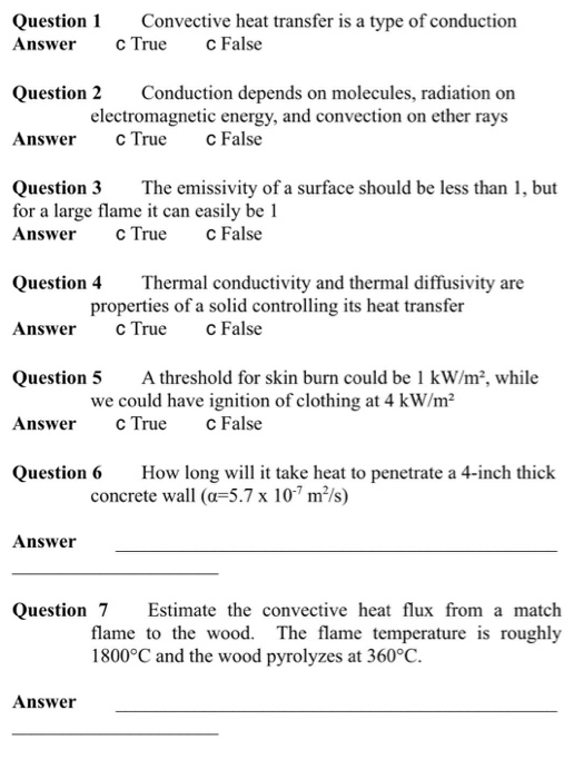 Solved Question vective heat transfer is a type of