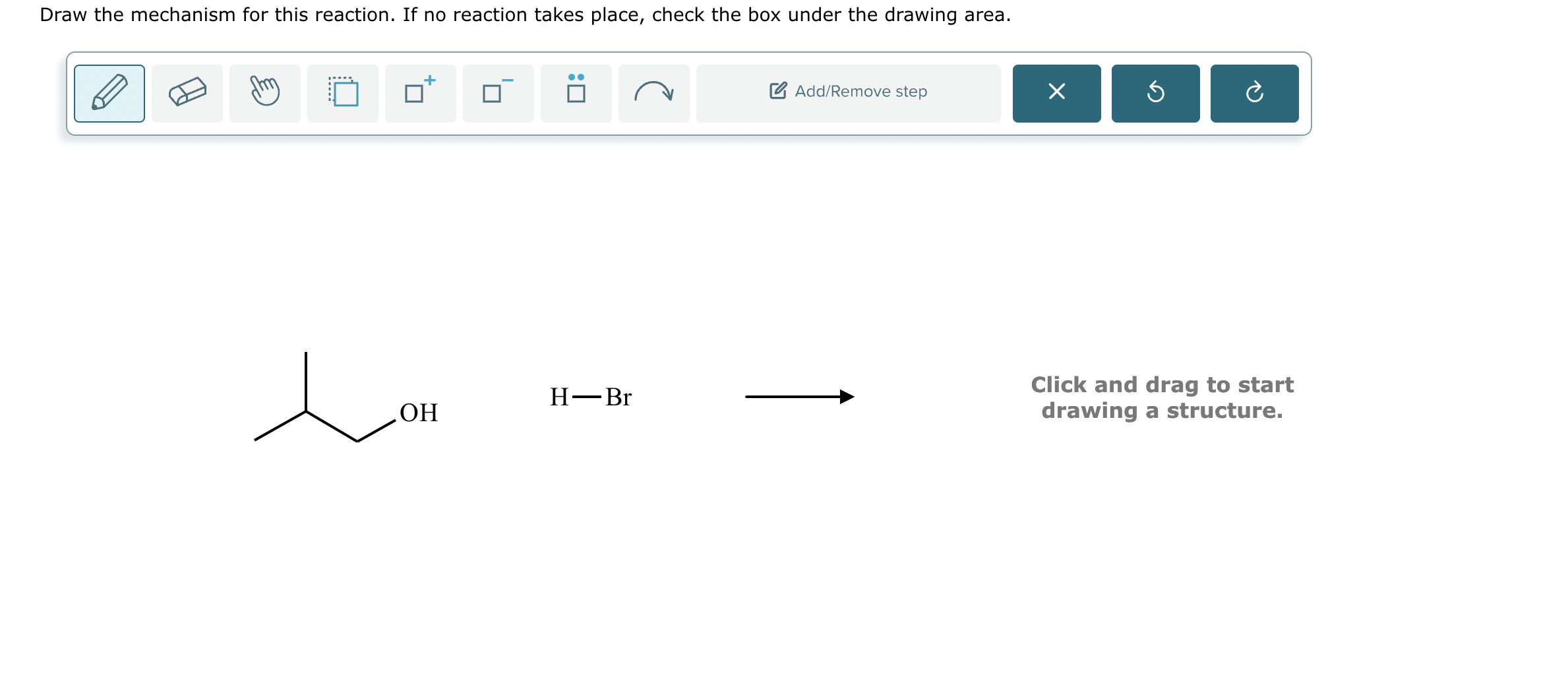 Solved Draw the mechanism for this reaction. If no reaction | Chegg.com