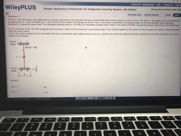 Solved Philpot, Mechanics of Materials An Integrated