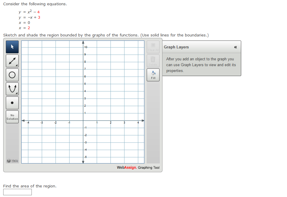 Solved Consider The Following Equations Y X2 4 Y X Chegg Com